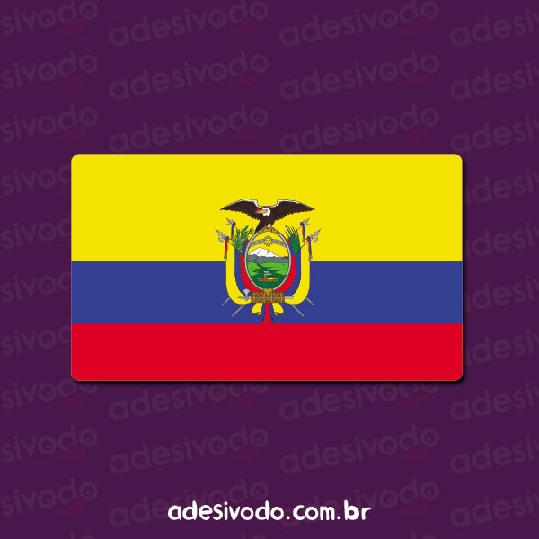 Adesivo Bandeira Equador