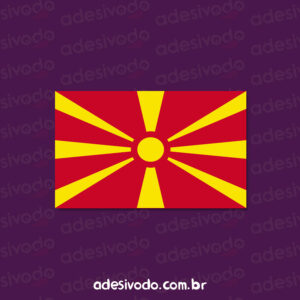 Adesivo Bandeira Macedonia do Norte