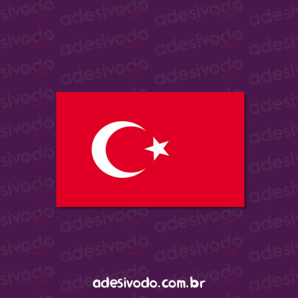 Adesivo Bandeira Turquia