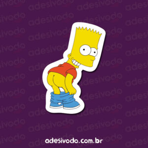 Adesivo do Bart mostrando a bunda