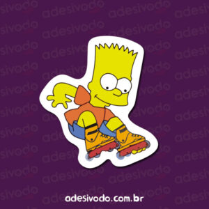 Adesivo do Bart Simpson de patins