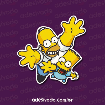 Adesivo Homer e Bart Simpsons