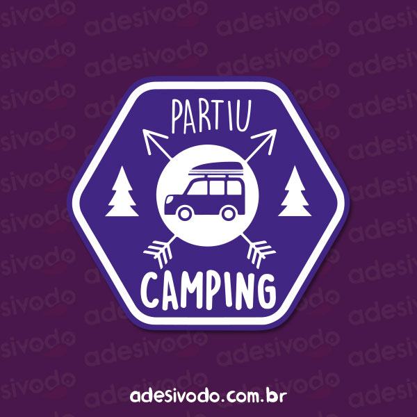 Adesivo Partiu Camping