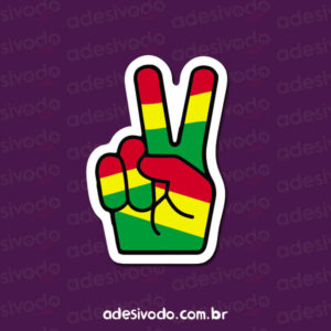 Adesivo Símbolo da Paz Reggae