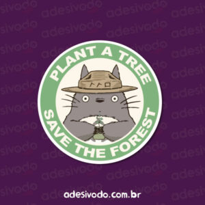 Adesivo Totoro Plant a Tree Save the Forest